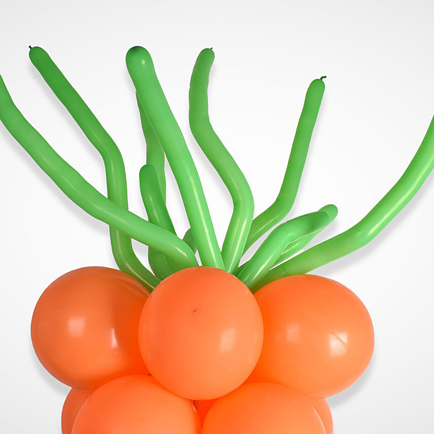 Orange and Green Balloons Pillar