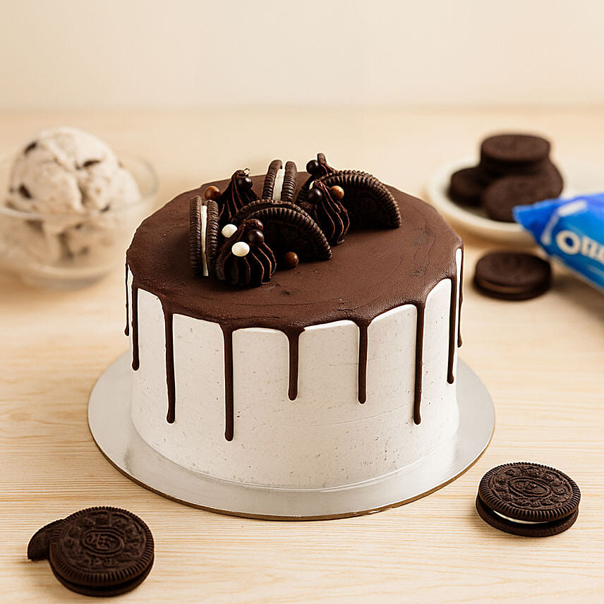 Oreo Cookies and Cream Ice Cream Cake
