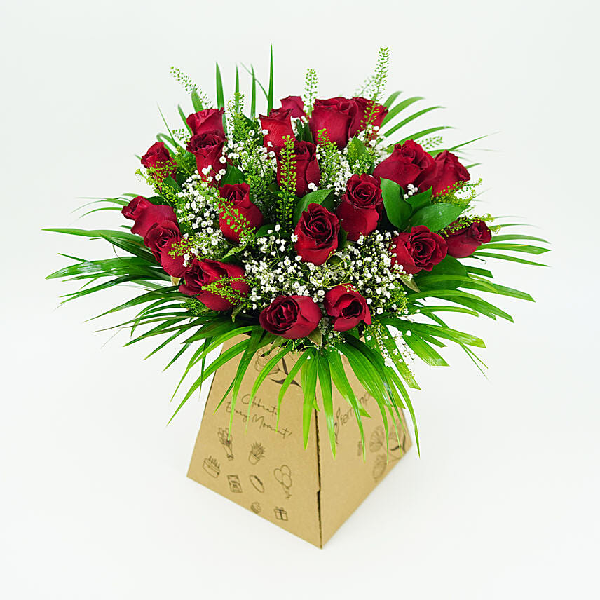 Passionate 20 Red Roses Bunch
