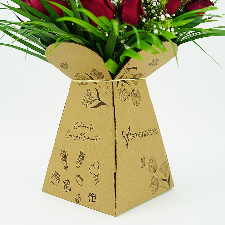 Passionate 20 Red Roses Bunch