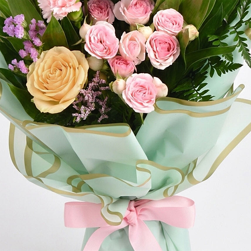 Pastel Pink and Greens Bouquet