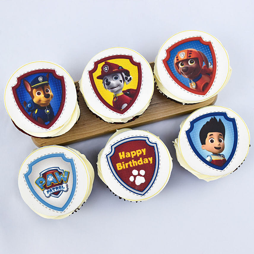 Paw Patrol Chocolate Cake and Chocolate Cupcakes For Birthda