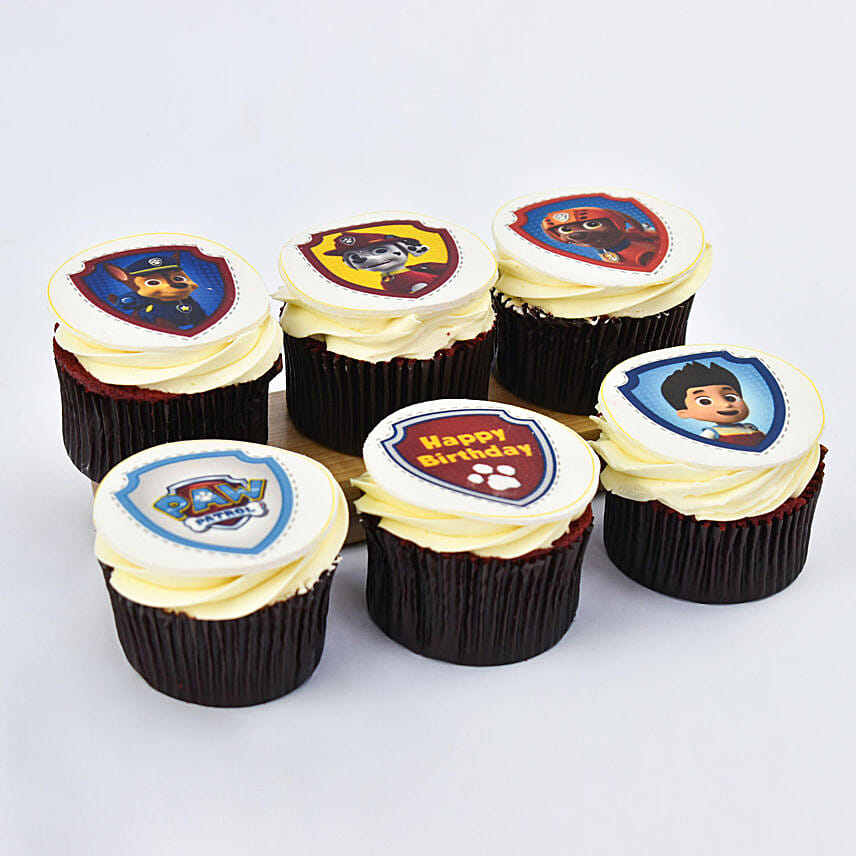 Paw Patrol Chocolate Cake and Chocolate Cupcakes For Birthda