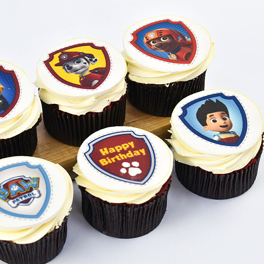 Paw Patrol Chocolate Cake and Chocolate Cupcakes For Birthda
