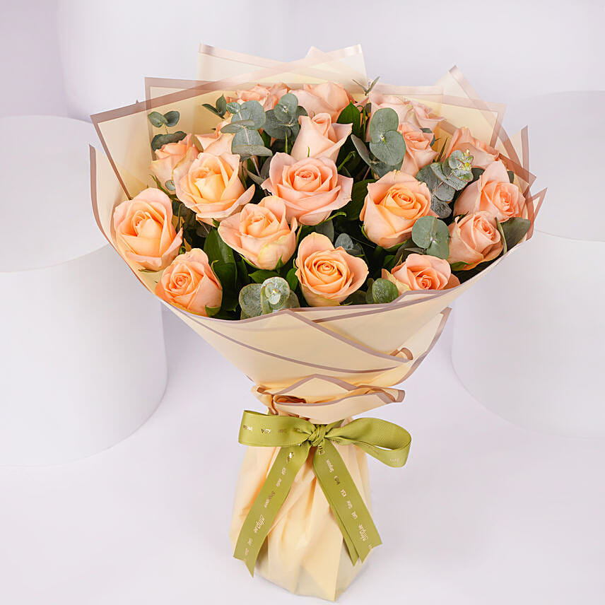 Peach Love 20 Rose Bouquet