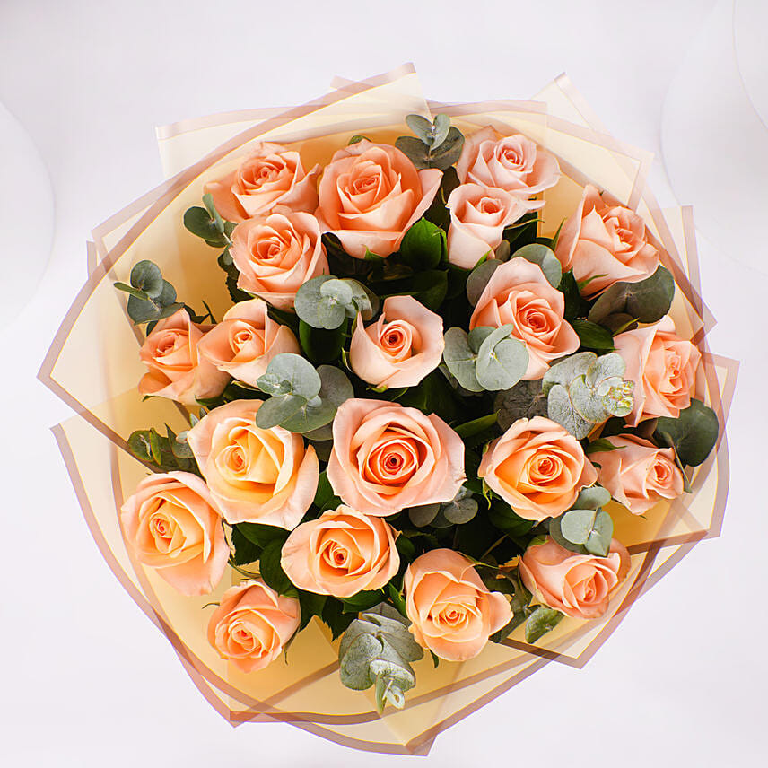 Peach Love 20 Rose Bouquet