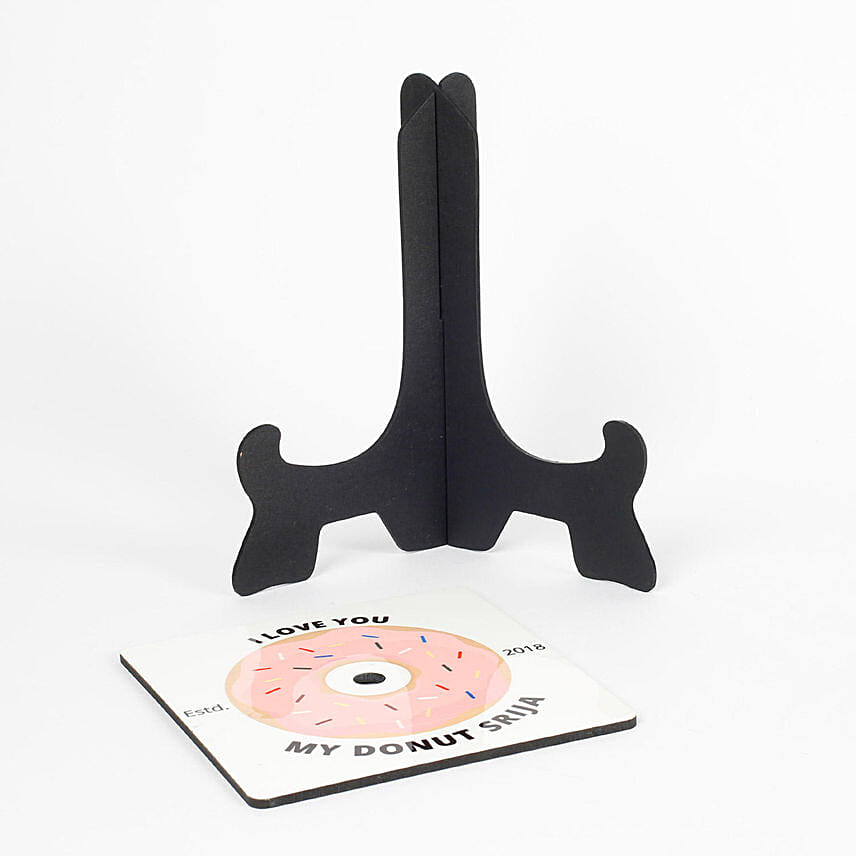 Personalised Donut MDF Table Clock