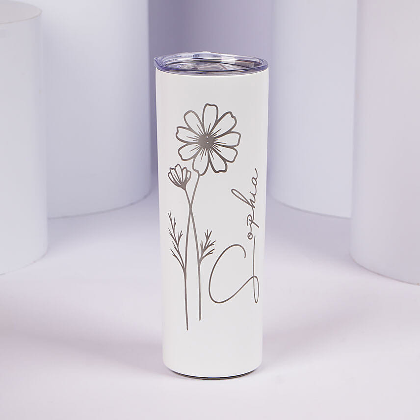 Personalised Floral Tumbler