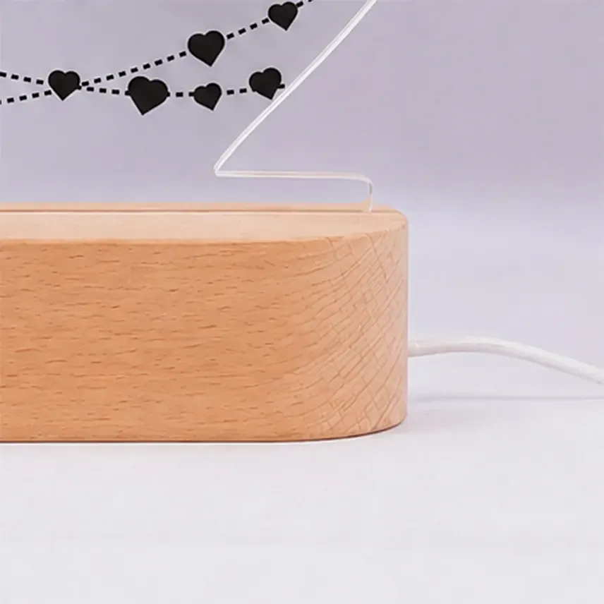 Personalised Heart of Love LED Lamp