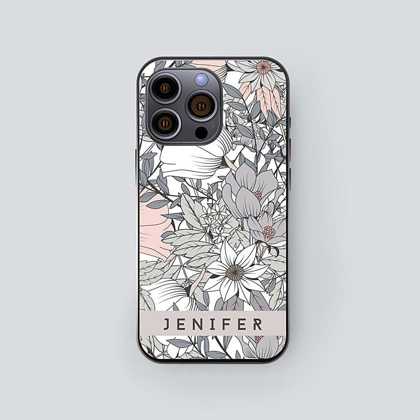 Personalised Iphone 14 Pro Max Case With Floral Pattern