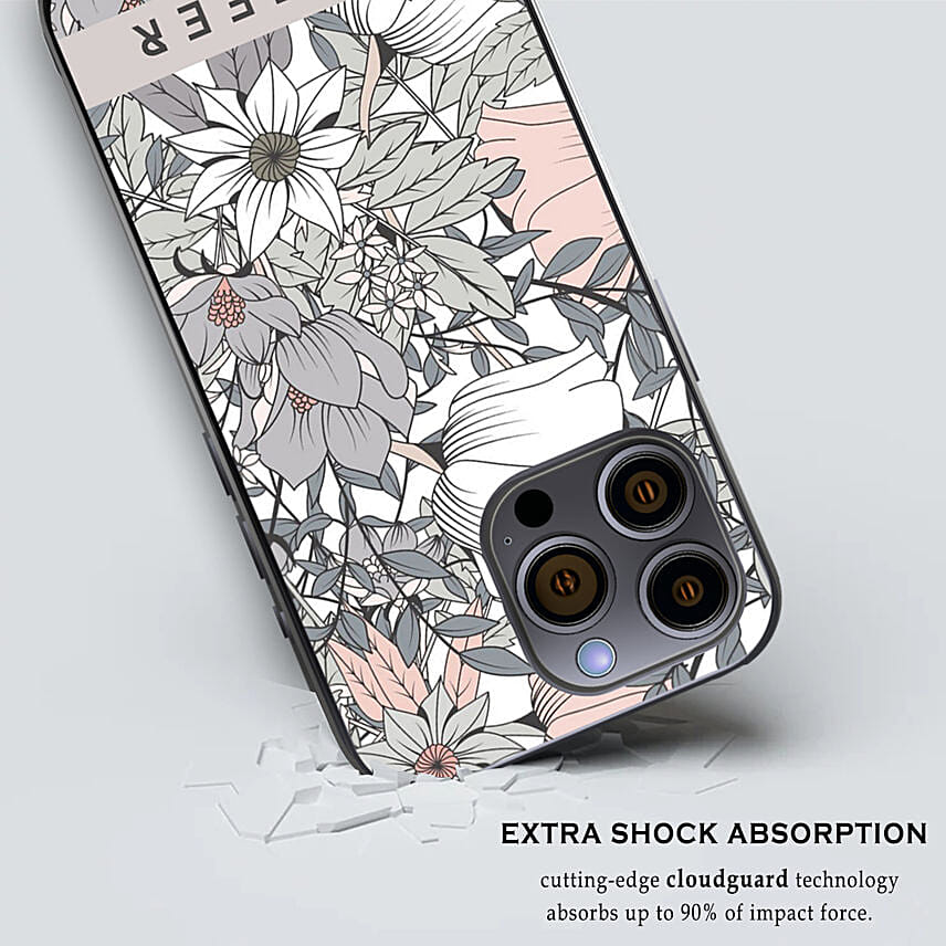 Personalised Iphone 14 Pro Max Case With Floral Pattern