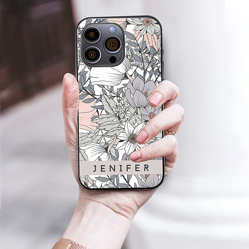 Personalised Iphone 14 Pro Max Case With Floral Pattern
