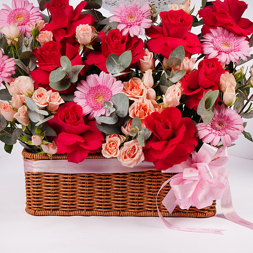 Birthday Balloon & Flower Basket