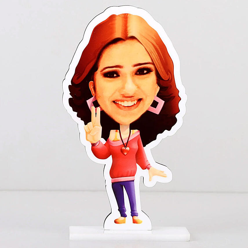 Personalised Pretty Girl Caricature