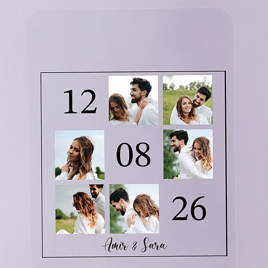 Personalised Special Date Collage LED Lamp