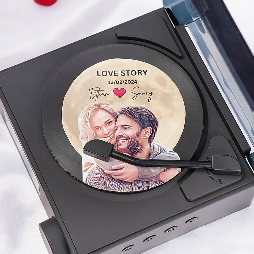 Personalised Vintage Bluetooth Record Player