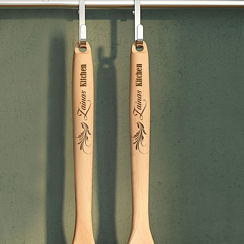 Personalised wooden spoon & Fork set