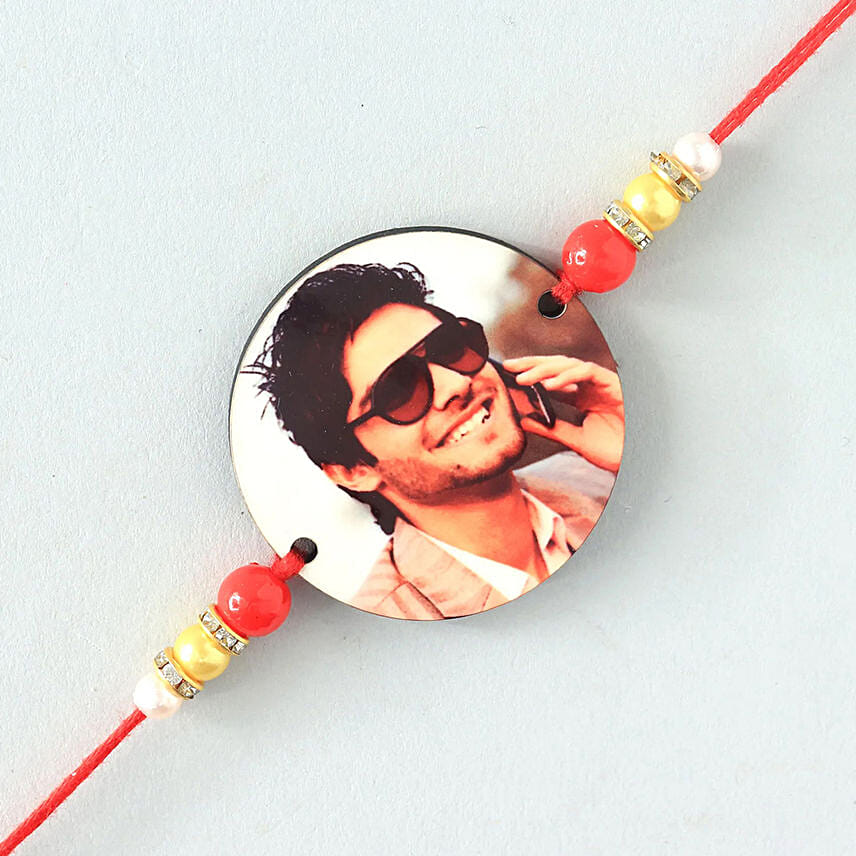 Personalized Pretty Rakhi N Motichoor Laddoo