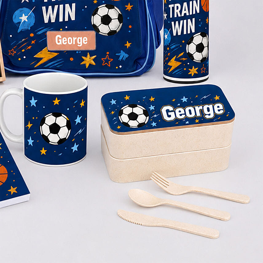 Personalized Team Goals Kids School Gift Set