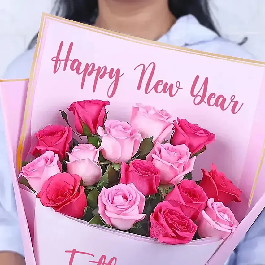 Pesonlize New Year Flower Bouquet