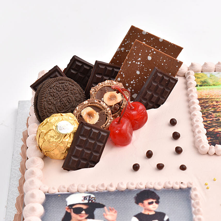 Photo Collage Square Cake