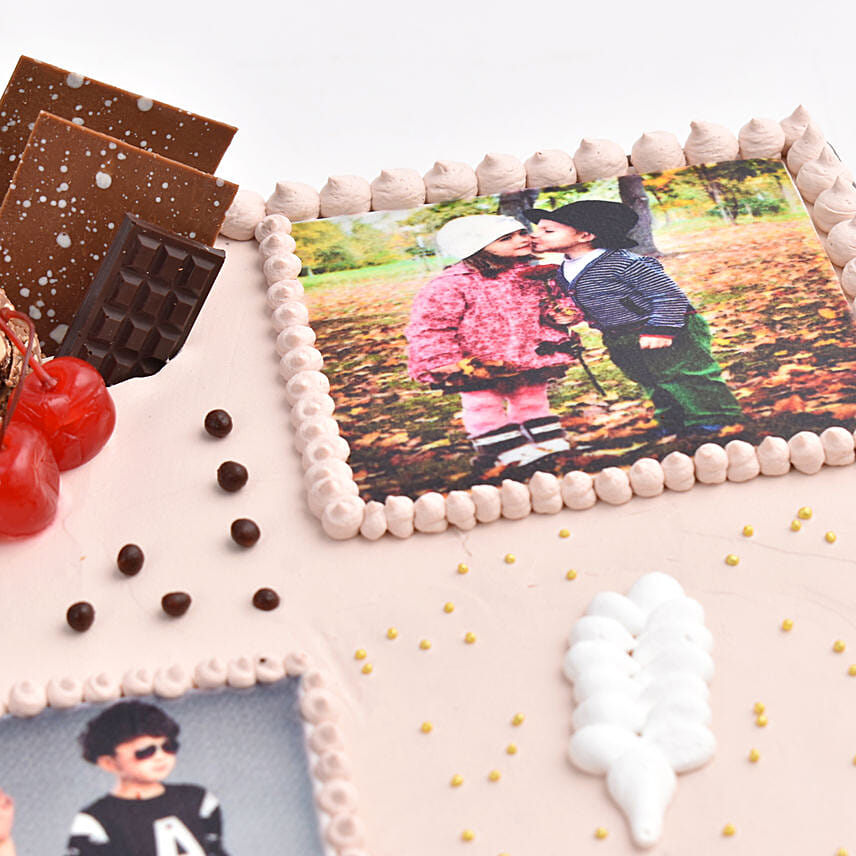 Photo Collage Square Cake