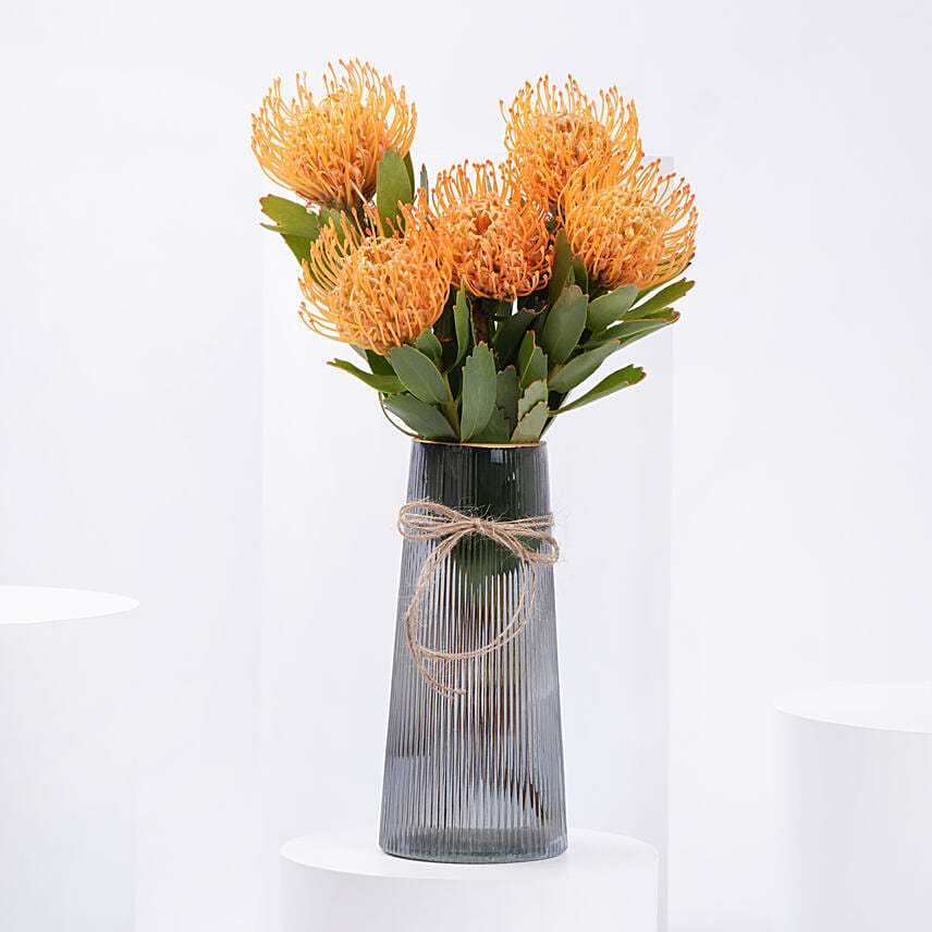 Pin Cushion Flowers In Vase