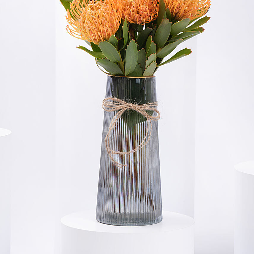 Pin Cushion Flowers In Vase