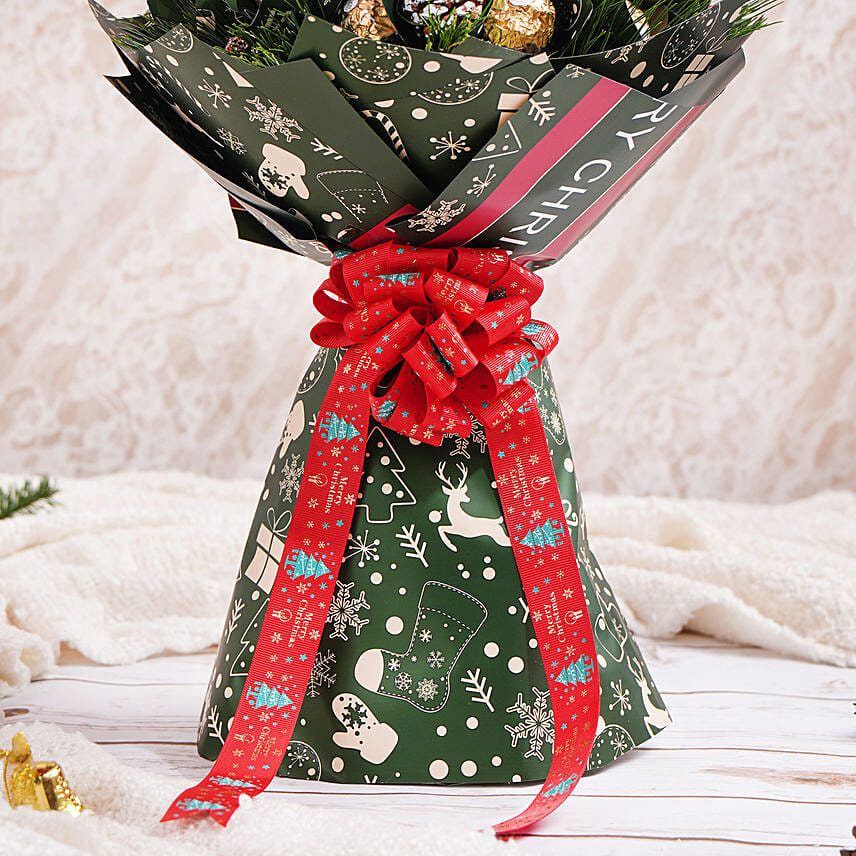 Pine Cones And Rochers Holidays Celebration Bouquet