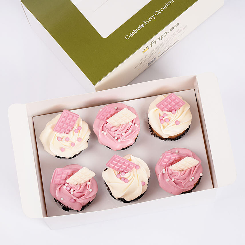 Pink Bliss Bites Chocolate Cupcake