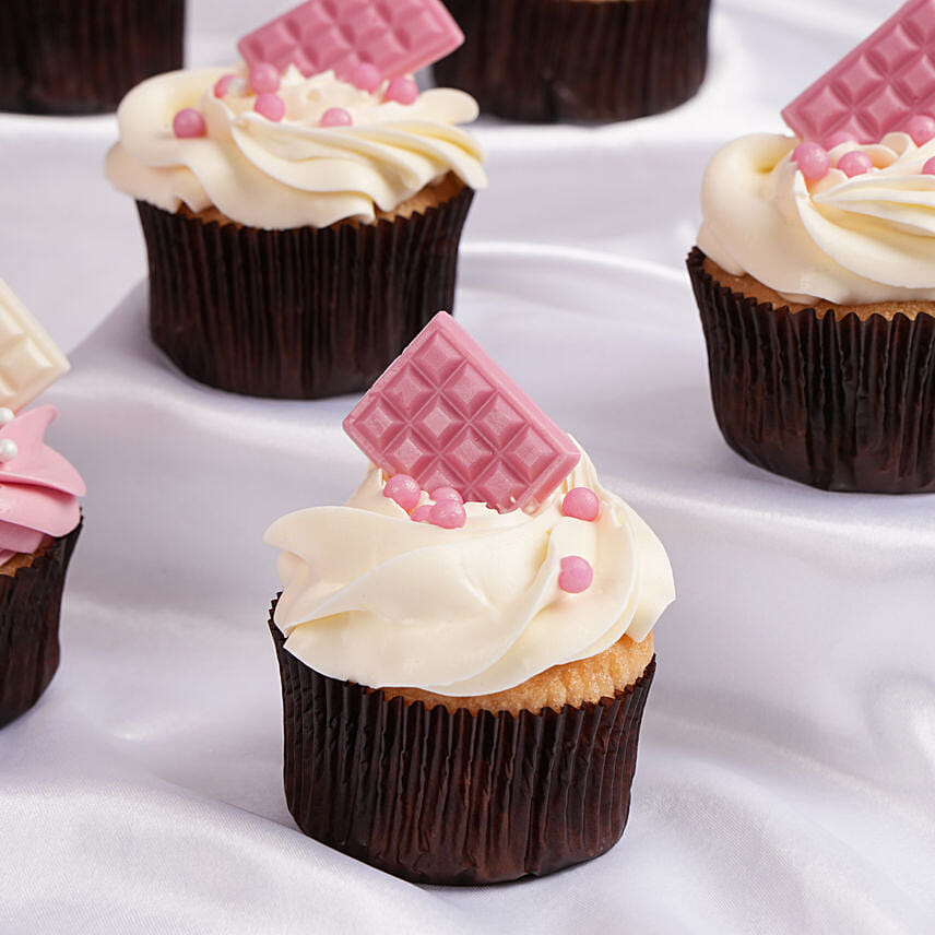 Pink Bliss Bites Chocolate Cupcake