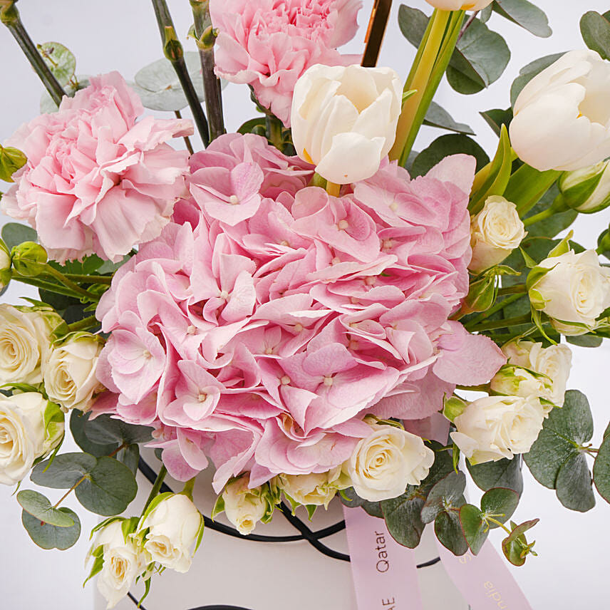 Pink Hydrangea Mothers Day Flower Arrangement In Vase