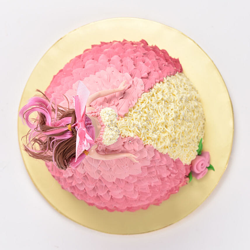 Pink Princess Marble Cake