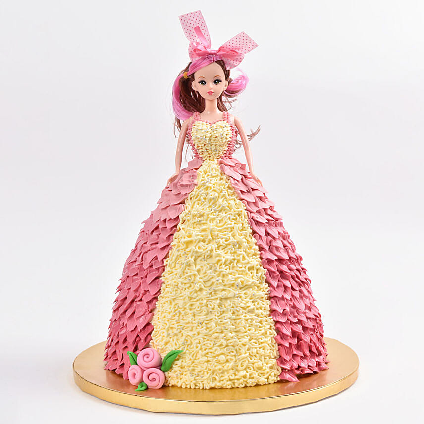 Pink Princess Vanilla Cake