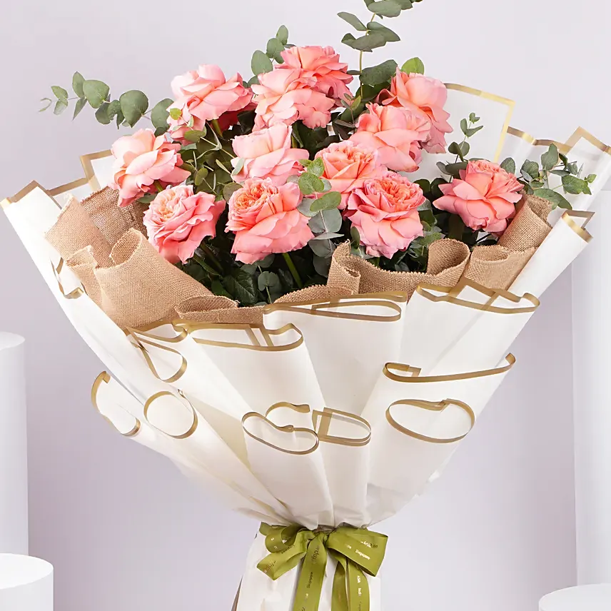 Pink Romance Rose Bouquet