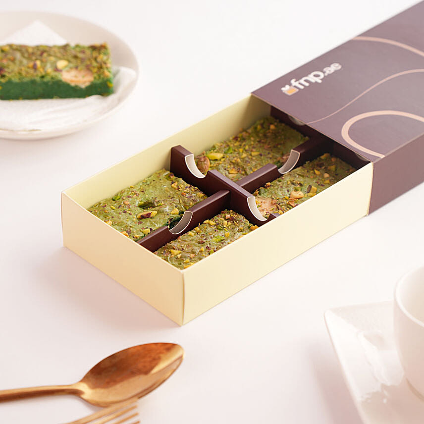 Pistachio Fudge Brownies Box of 6