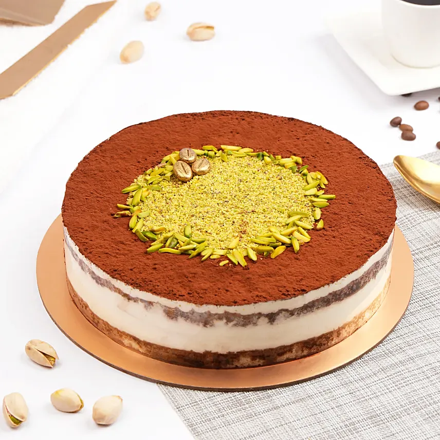 Pistachio Tiramisu Cake