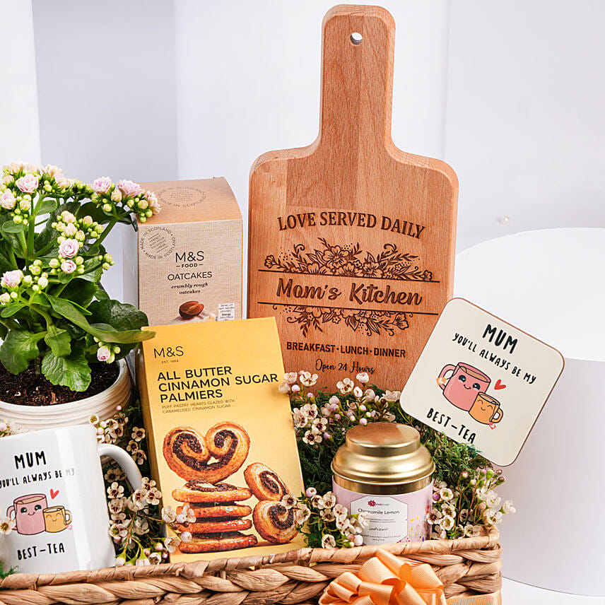 Plant And Snacks Hamper For Mum