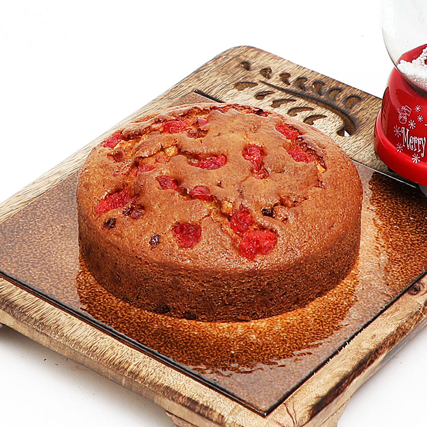 Plum Cake & Musical Santa Snow Globe