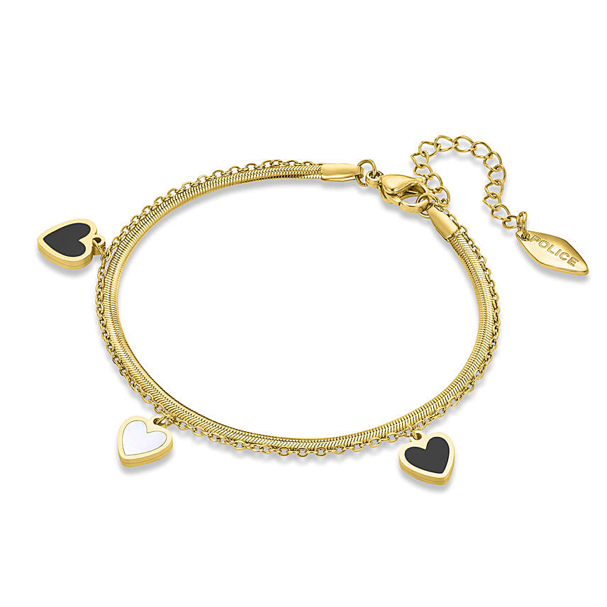 Police Charming Hearts Bracelet And Flowers For Her