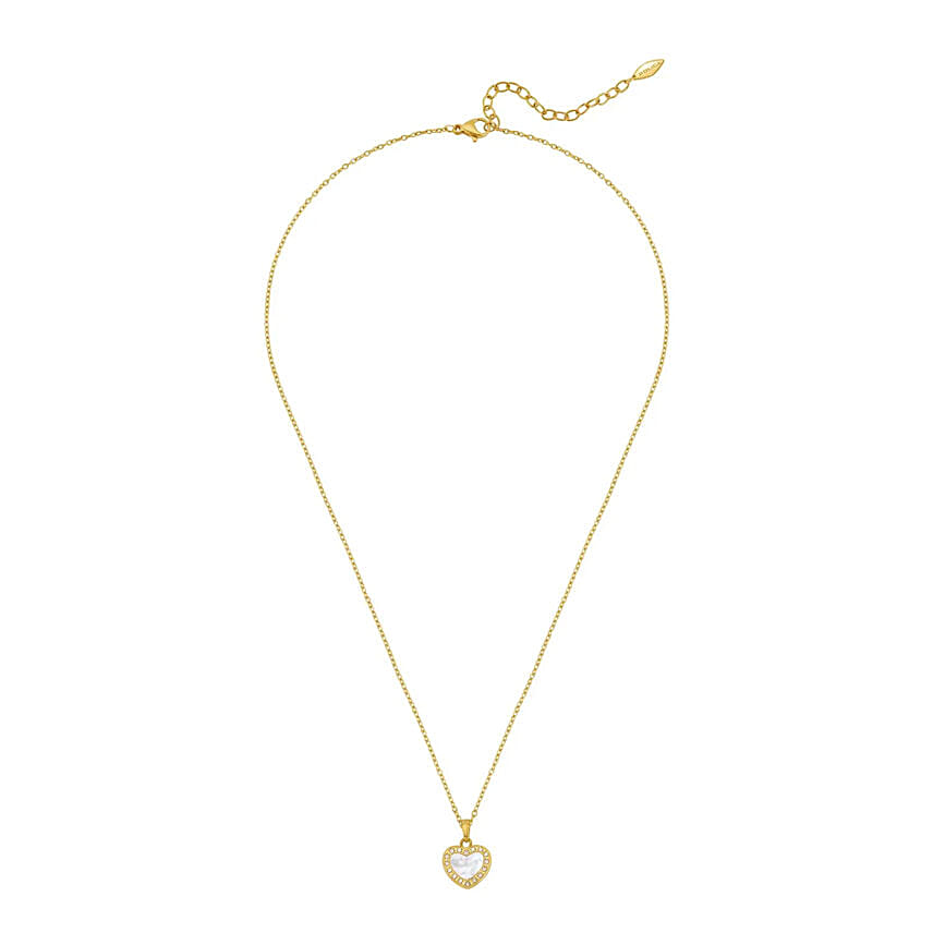 Police Gold Plated Heart Jewelry Set Gift For Her