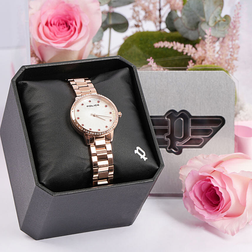 Police Watch And Floral For Her