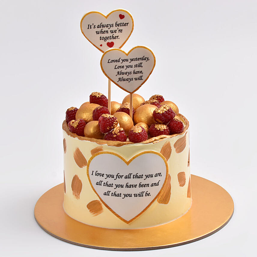 Premium Love Quotes Cake