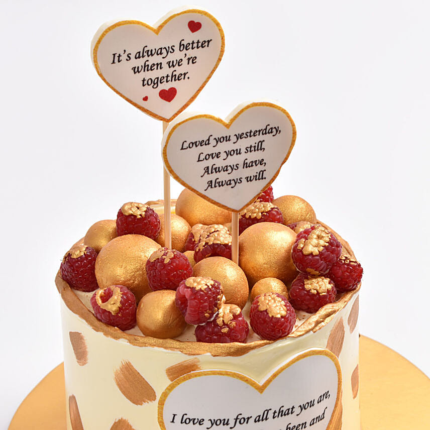 Premium Love Quotes Cake