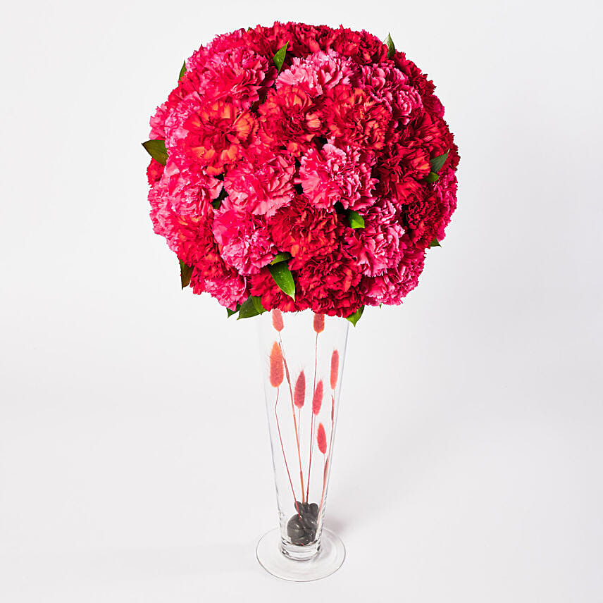 Premium Mixed Flowers In Stones Filled Vase