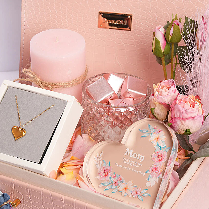 Premium Mothers Day Gift Box With Necklace