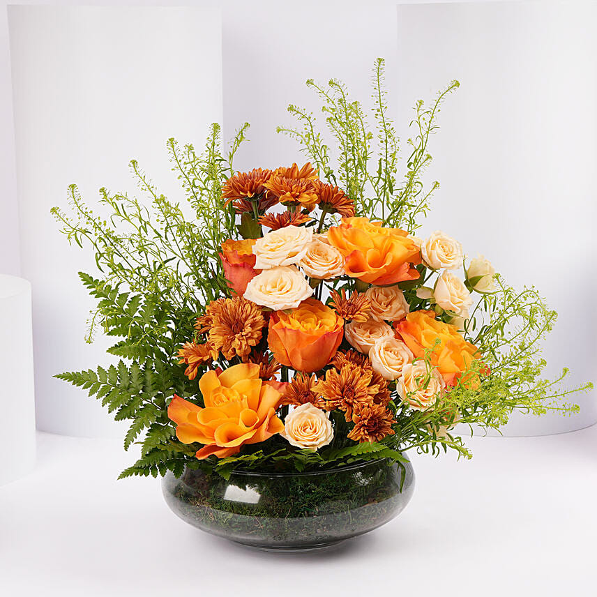 Premium Orange Flower Bowl