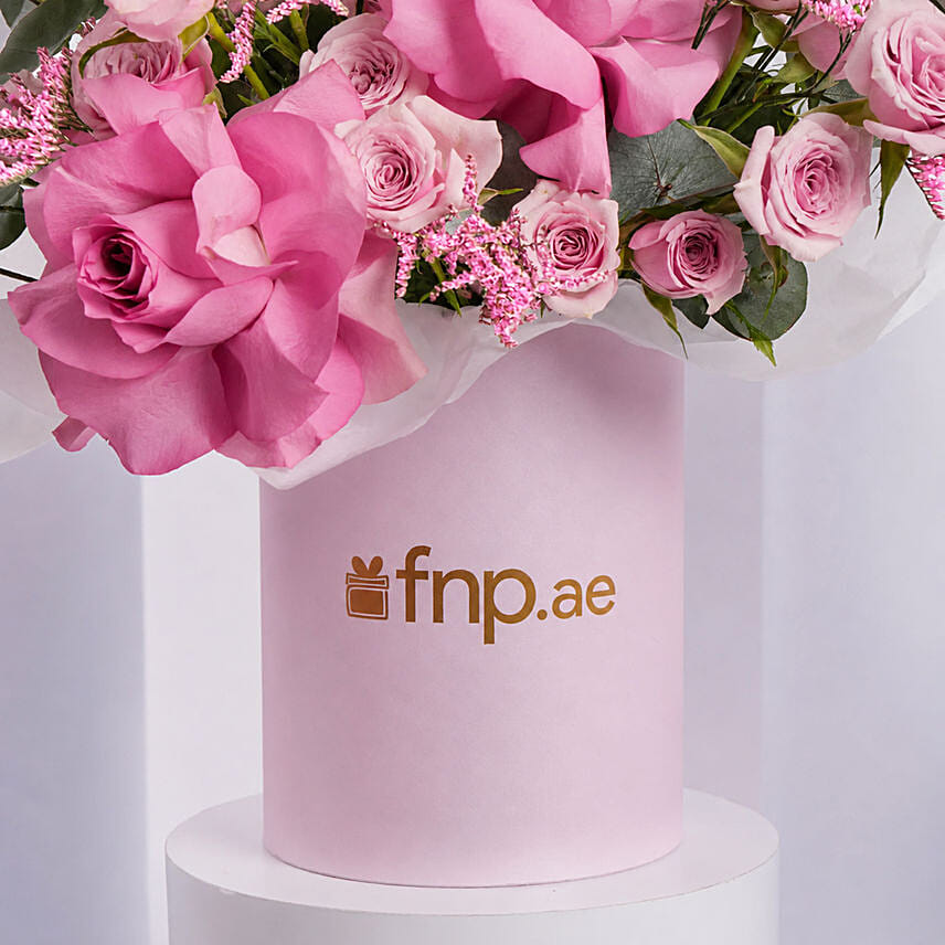 Premium Purple Rose Arrangement With Affirmation Topper