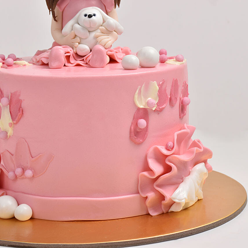 Pretty Girl With Lamb Cake