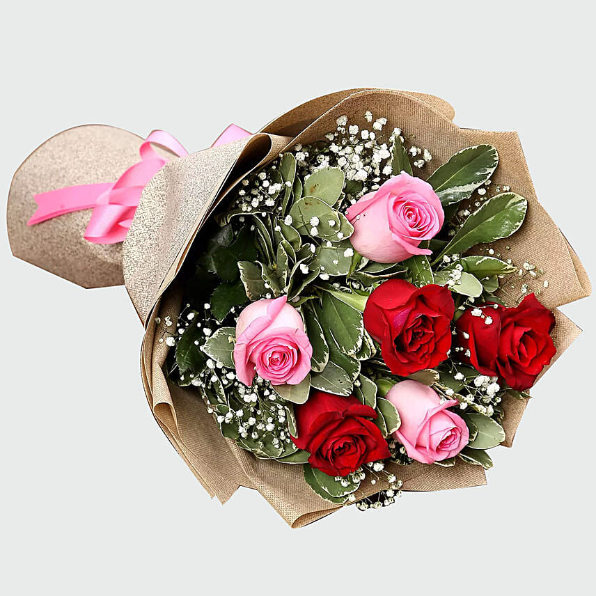 Pretty Roses with Personalised Cushion